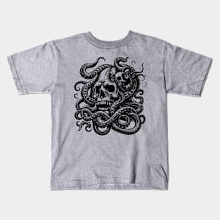 octopus skull Kids T-Shirt